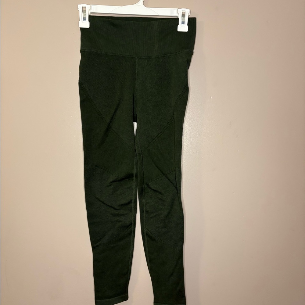 Aerie Offline Green Thick Leggings Workout Yoga Stretch Size Small